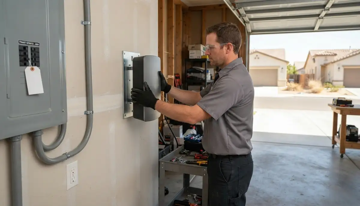 EV charger installation with dedicated circuit in Friant, CA by professional electricians