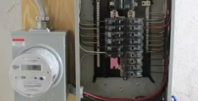 electrical panel upgrade service showing outdated electrical panel prepared for professional replacement in Fresno, CA