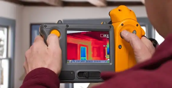 home energy audit service capturing thermal readings to analyze insulation and electrical efficiency in Fresno, CA