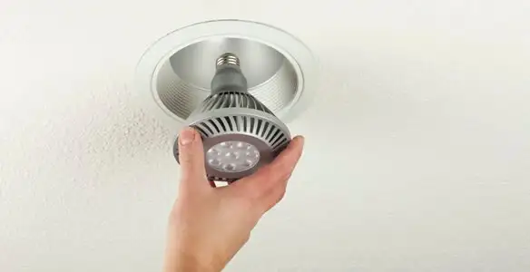 lighting installation service featuring recessed ceiling light installed by licensed professionals in Fresno, CA