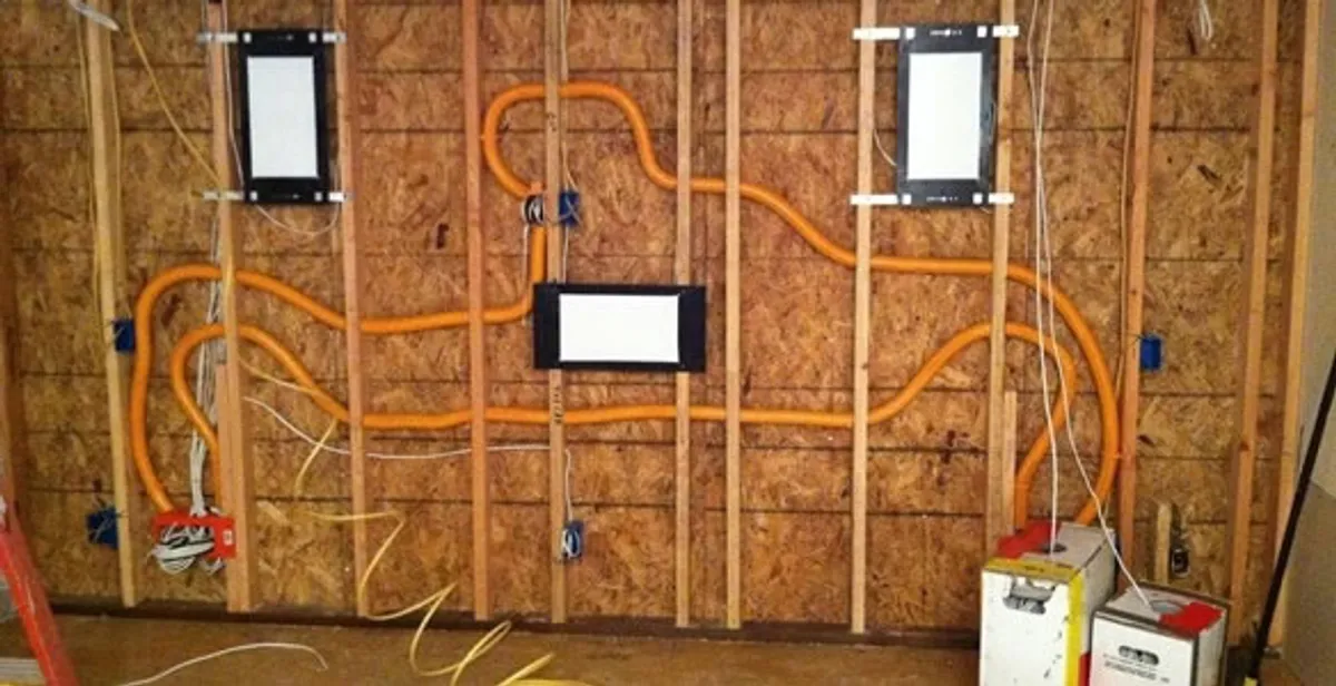 new construction wiring project displaying complete electrical system layout installed by professionals in Fresno, CA