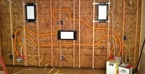 new construction wiring project displaying complete electrical system layout installed by professionals in Fresno, CA