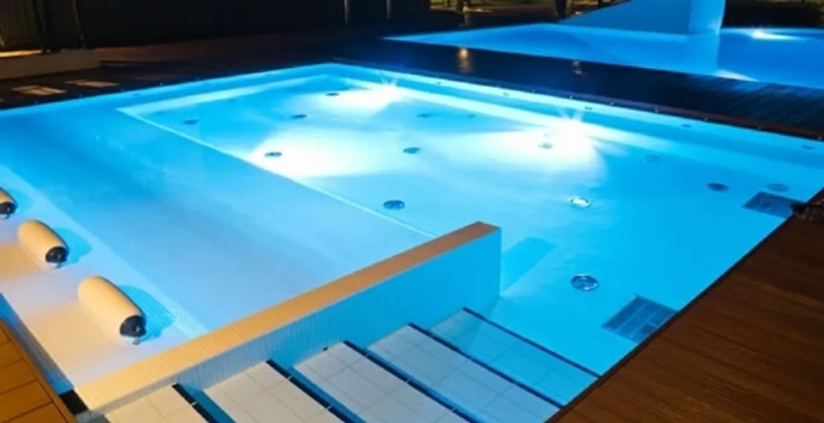 pool light installation and repair services providing modern illuminated pool lighting in Fresno, CA