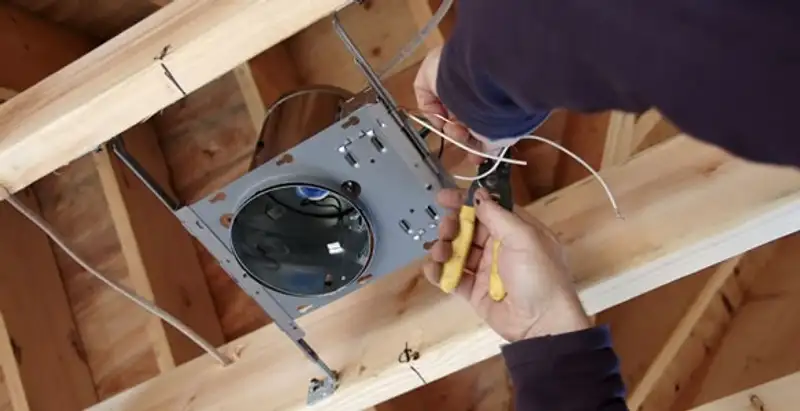 Professional recessed lighting installation with electrical wiring by licensed electricians in Fresno, CA