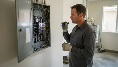 Whole-home electrical inspection by a Fresno electrician in a Laton, CA home checking wiring and safety systems
