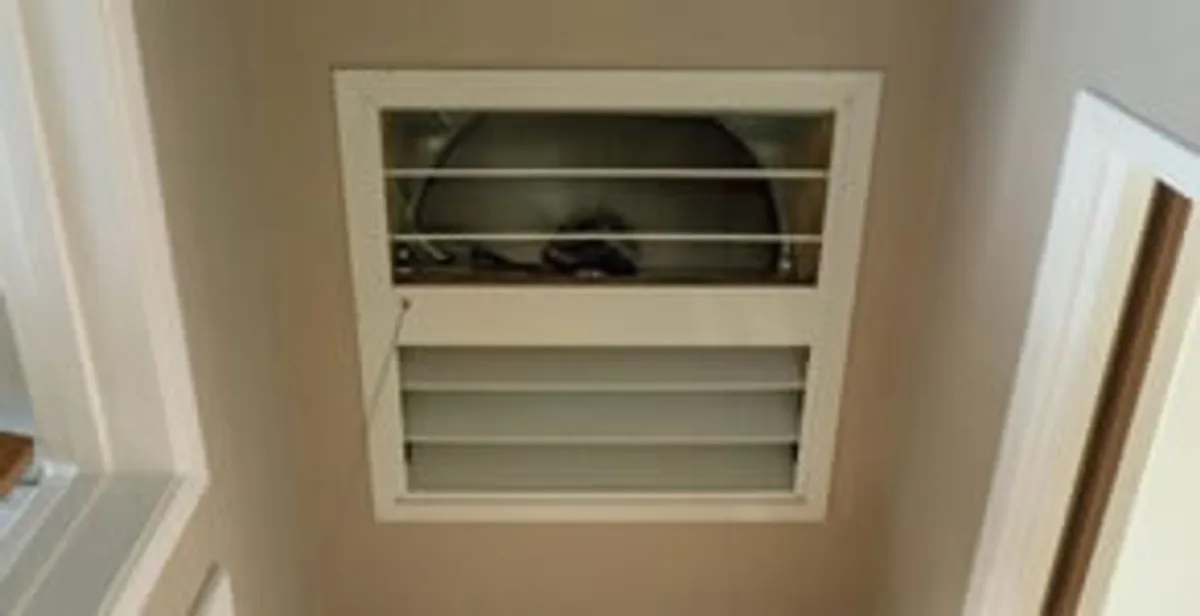 whole house fan installation services with ceiling-mounted ventilation system in Fresno, CA
