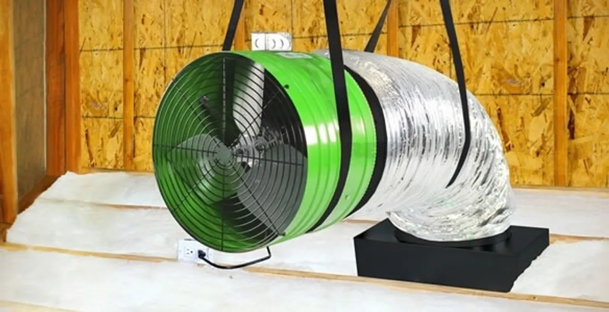 whole house fan installation services with professionally mounted ventilation fan system in Fresno, CA