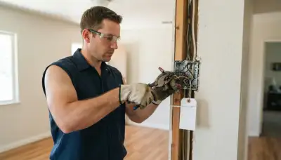 Fresno, CA electrician replacing scorched wiring and a failed device in a locked-off junction box